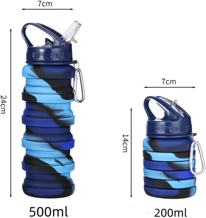Collapsible Water Bottle Silicone Bottles Retractable Outdoor Travel companion
