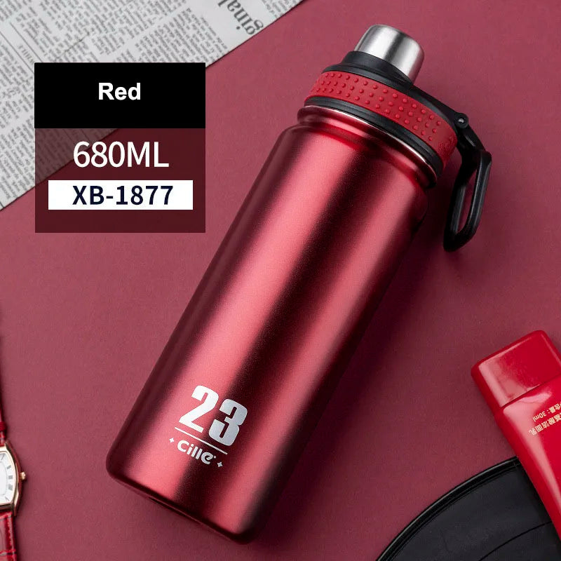 Cille-500ml/680ml Stainless Steel Water Bottle