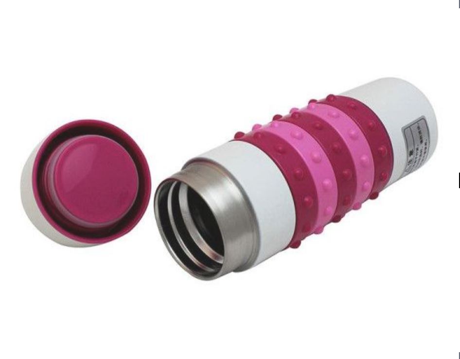 Cille Stainless Steel Kids Thermos – DIY Colorful Massage Grip Rings | Safe & Customizable for Daycare and Health Care”