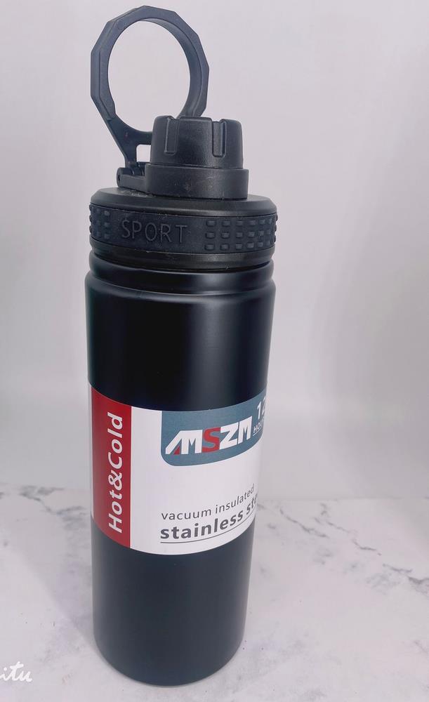 AMSZM SUS304 Water Bottle – 600ML/1000ML, Insulated with Tea Infuser & Carry Handle